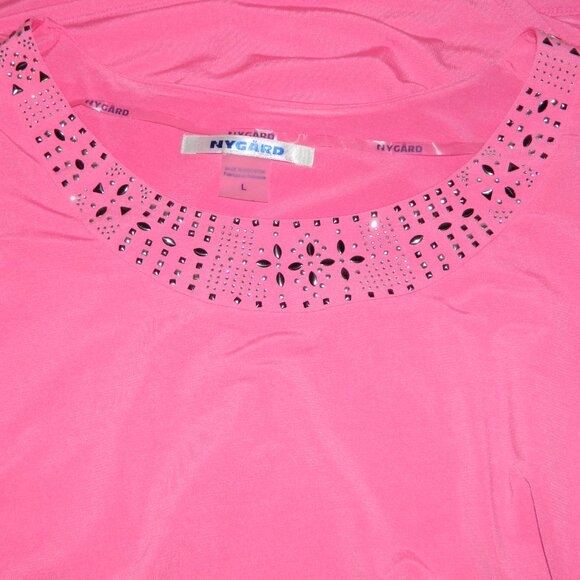 Peter Nygard Holiday Party Asymmetrical Hem Scoop Neck Cape Tunic Blouse Size L - Picture 8 of 11